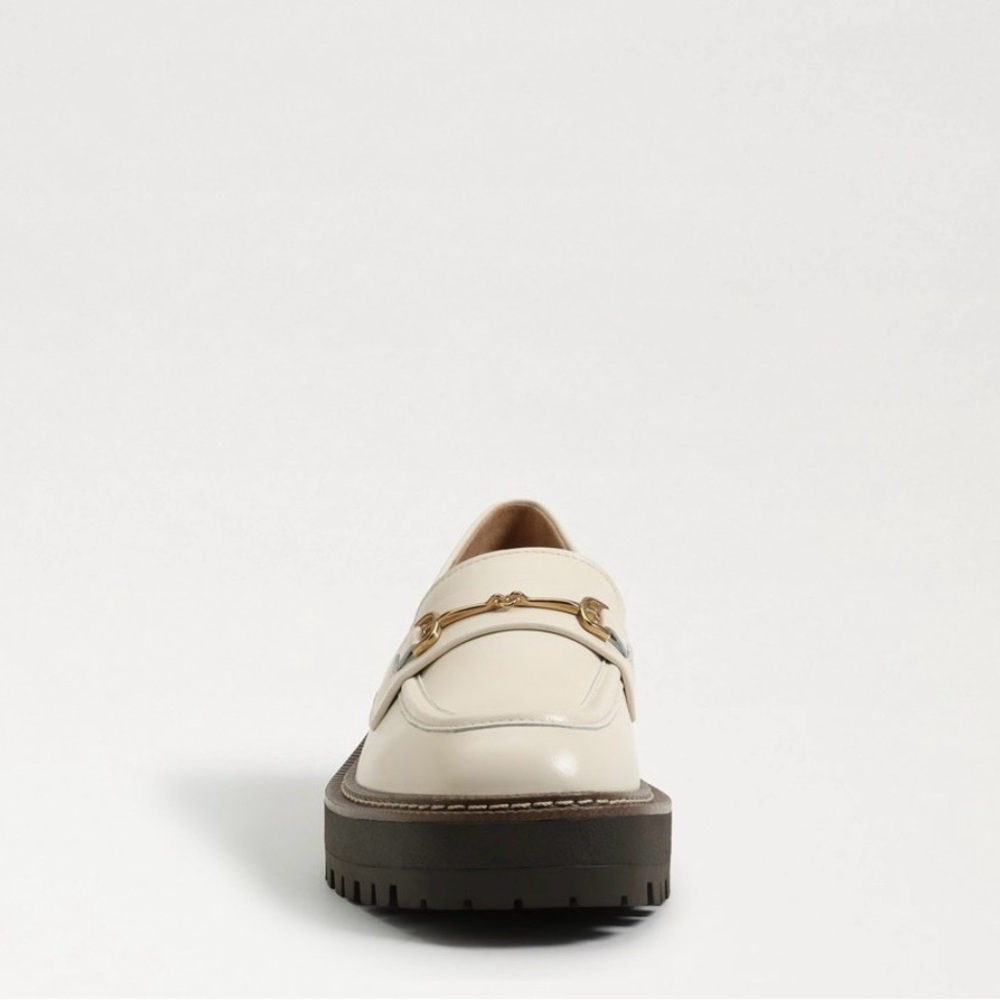 Sam Edelman Laurs Lug Sole Horsebite‎ Cream Loafers Size 7.5 - Picture 3 of 13